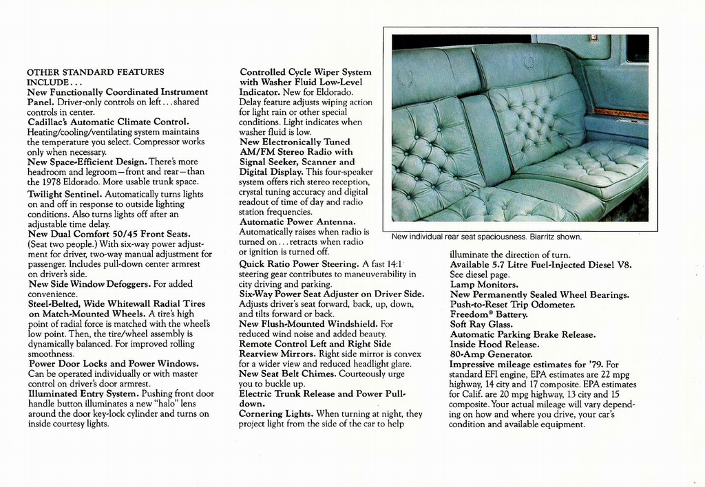 1979 Cadillac Eldorado Brochure Page 6
